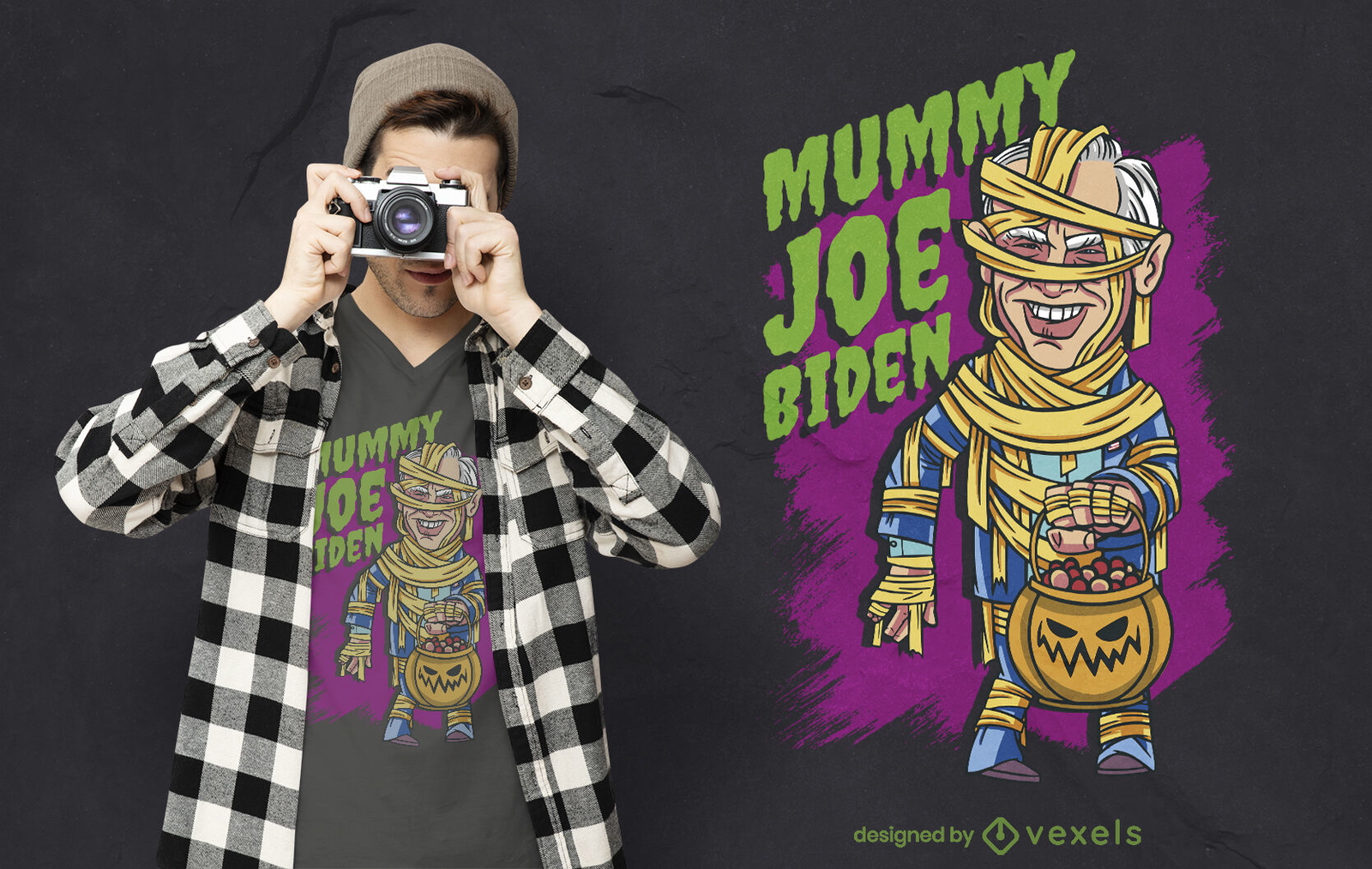 Diseño de camiseta de momia de Joe Biden