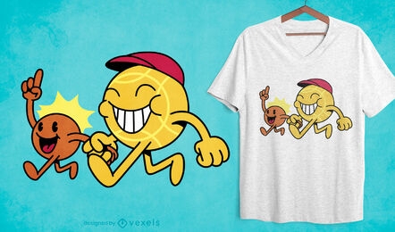 Desenho de t-shirt de desenho animado francês Petanque