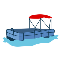 Navegación plana en balsa Diseño PNG