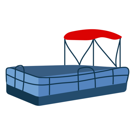 Barco plano de jangada Desenho PNG