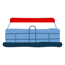 Balsa vista frontal plana Diseño PNG