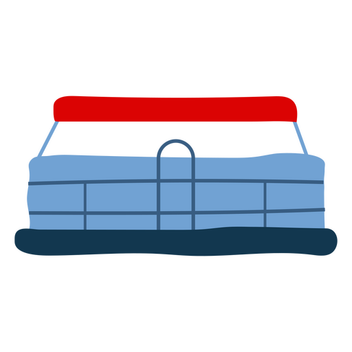 Raft flat front view PNG Design