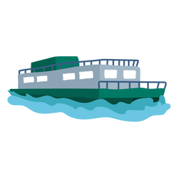Ferry de navegación plana Diseño PNG
