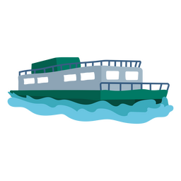 Ferry flat navigating PNG Design