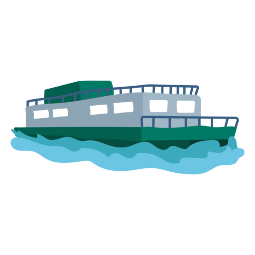 Ferry flat navegando Desenho PNG