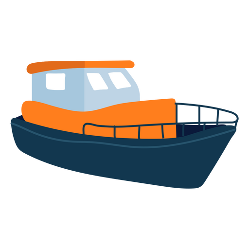 Barco chato de arrastão Desenho PNG