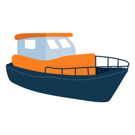 Trawler flat boat PNG Design
