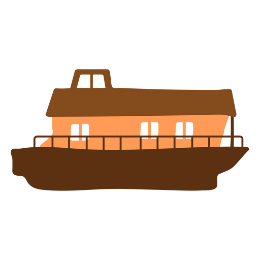Fähre Flachschiff PNG-Design