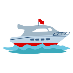 Navegação plana de iate Desenho PNG