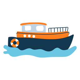 Schiff flach navigieren PNG-Design