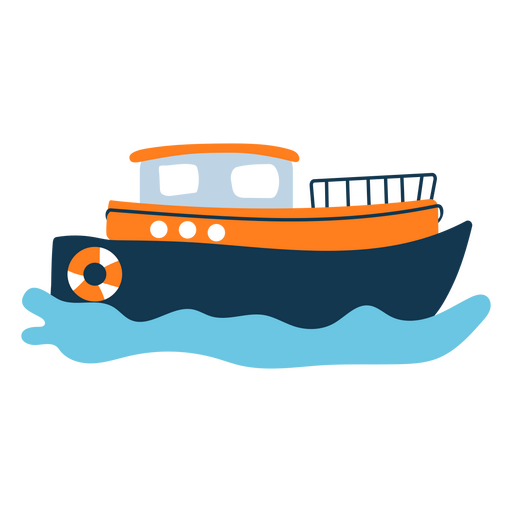 Schiff flach navigieren PNG-Design