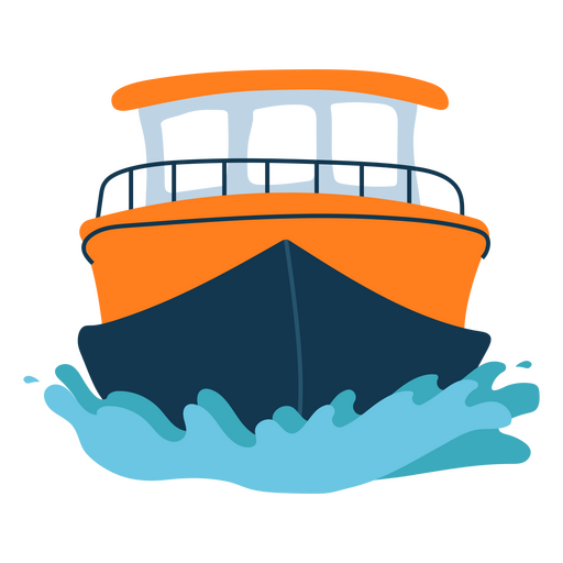 Ship flat front view PNG Design