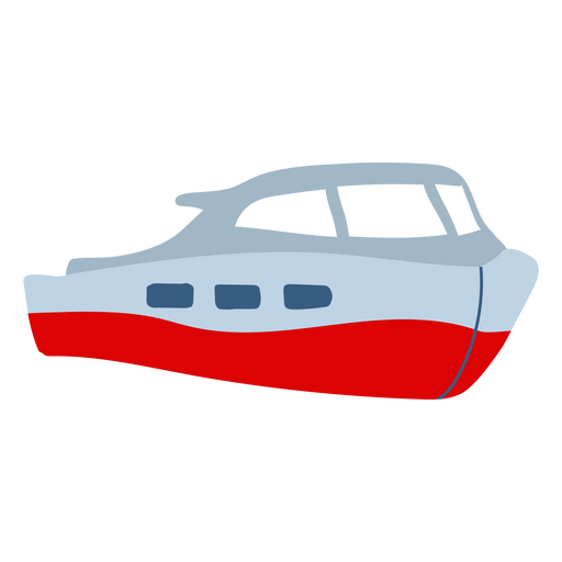 Speedboat flat PNG Design