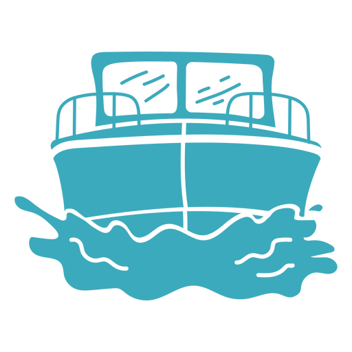 Barco cortado vista frontal Desenho PNG