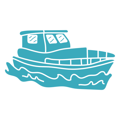 Barco peque?o cortado navegando Diseño PNG