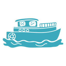 Arrastrero cortado navegando Diseño PNG