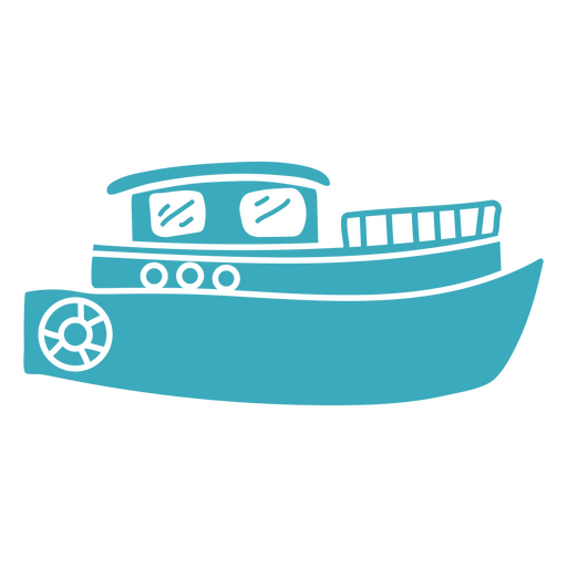 Barco cortado arrastrero Diseño PNG