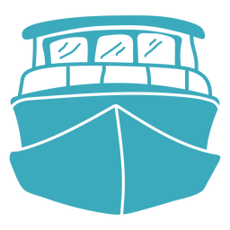 Vista frontal cortada do navio Desenho PNG