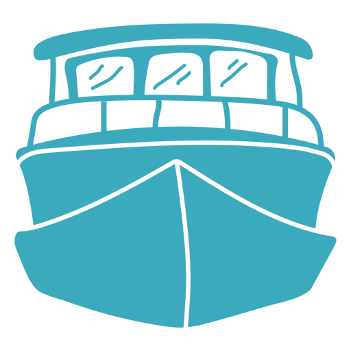 Vista frontal cortada do navio Desenho PNG