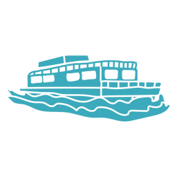 Ferry navigating cut out PNG Design
