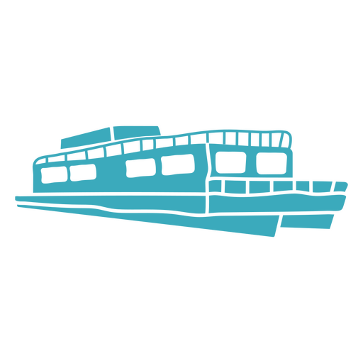 Ferry barco cortado Diseño PNG