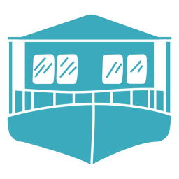 Vista frontal recortada del arrastrero Diseño PNG