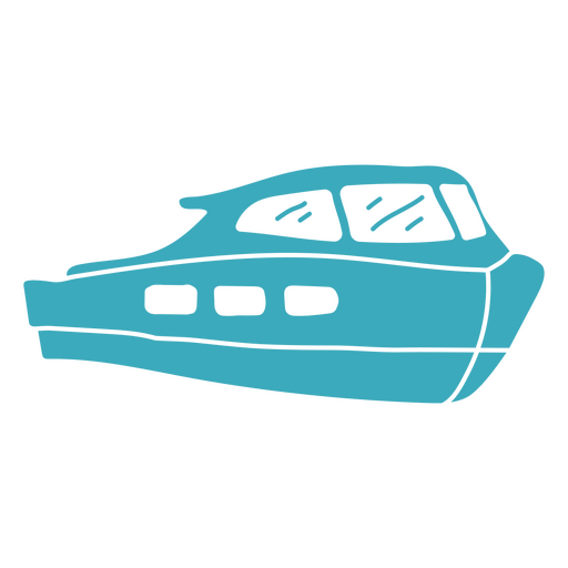 Speedboat cut out PNG Design