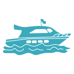Iate cortado navegando Desenho PNG