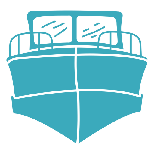 Yacht cut out front view PNG Design