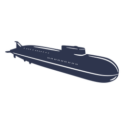 Submarine cut out realistic PNG Design