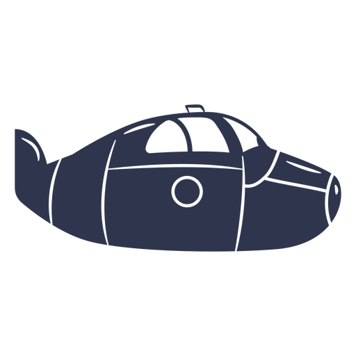 Pequeño perfil recortado submarino Diseño PNG