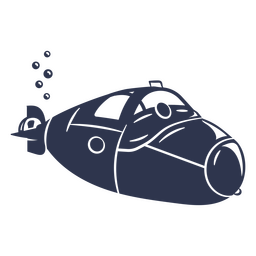 Pequeno submarino cortou bolhas Desenho PNG