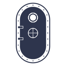 Submarine door filled stroke PNG Design Transparent PNG