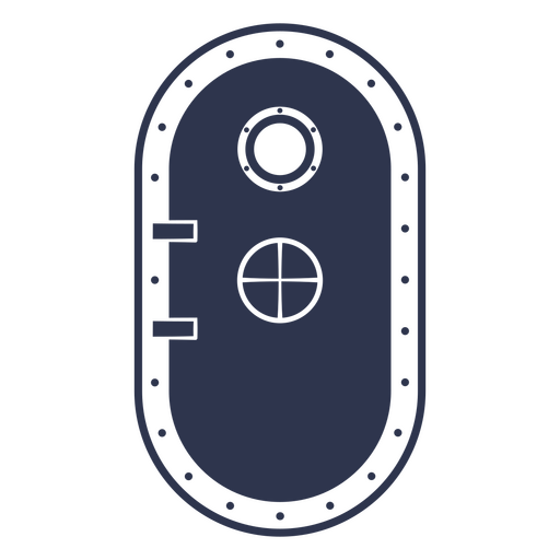 Curso preenchido da porta do submarino Desenho PNG