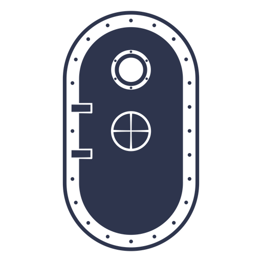 Submarine door filled stroke PNG Design