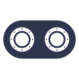Submarine lights filled stroke PNG Design
