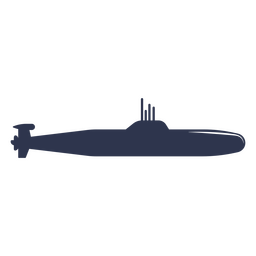 Submarine filled stroke profile PNG Design