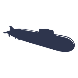 Trazo lleno de submarino realista. Transparent PNG