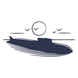 Submarine navigating filled stroke PNG Design Transparent PNG