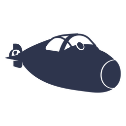 Kleiner U-Boot-gefüllter Strich PNG-Design
