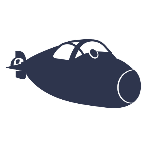 Pequeño trazo lleno de submarino Diseño PNG