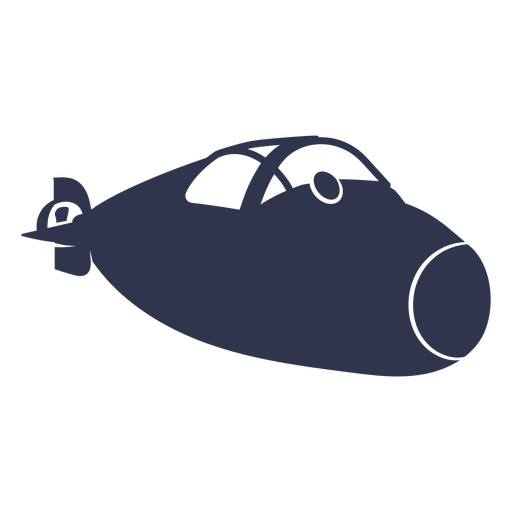 Small submarine filled stroke PNG Design