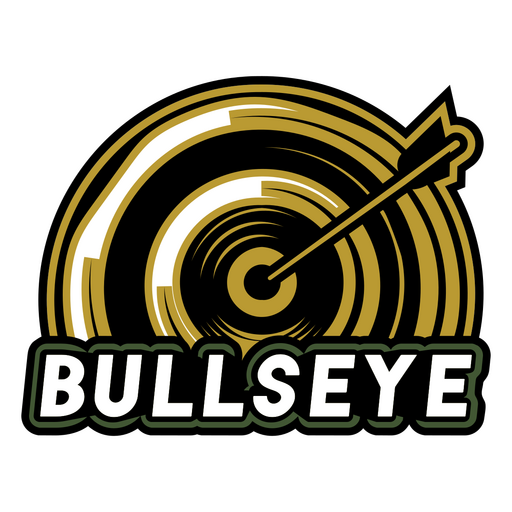 Distintivo de citação de tiro com arco de seta Bullseye Desenho PNG