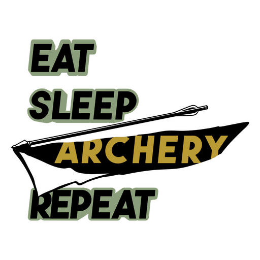 Eat sleep archery quote badge PNG Design