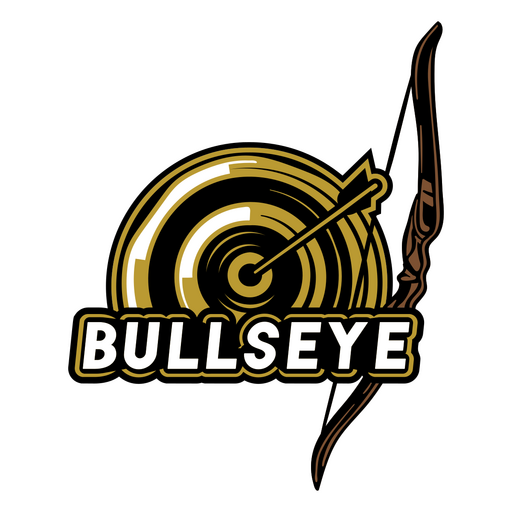 Bullseye archery sport hobby quote badge PNG Design