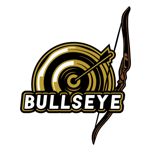 Distintivo de citação de hobby esporte tiro com arco Bullseye Desenho PNG