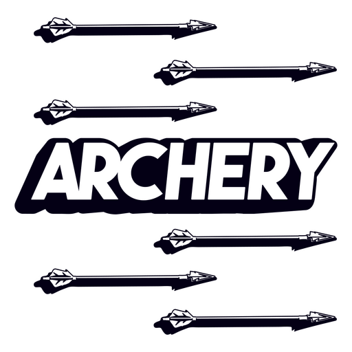 Archery simple sport quote badge PNG Design