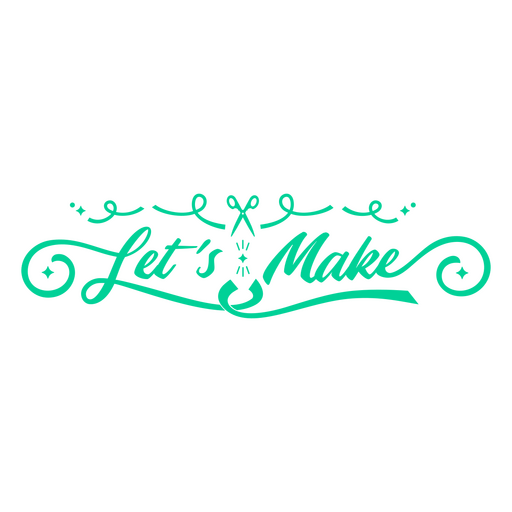 Let's make DIY creativity quote lettering PNG Design