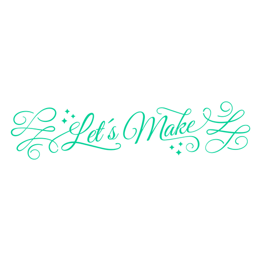 Let's make creativity DIY quote lettering PNG Design