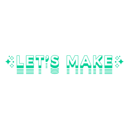 Let's make handmade quote lettering PNG Design